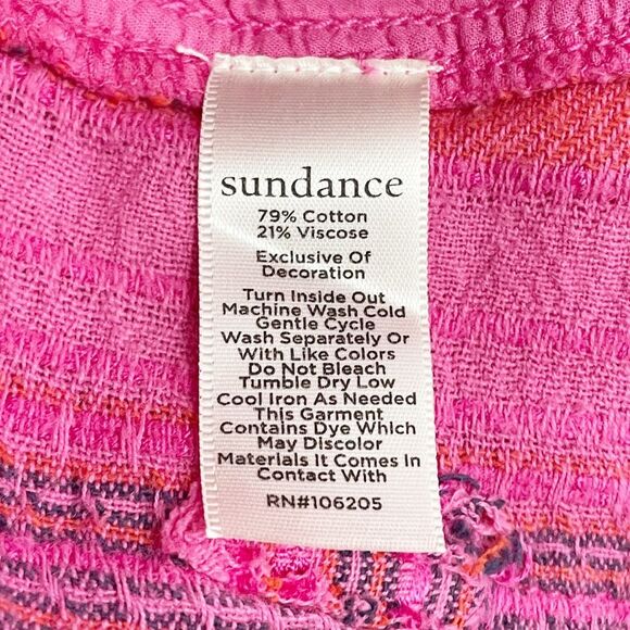NWT Sundance Hana Stripe Pink Wide Leg Pants Size PM Medium Petite Boho Beachy - Picture 14 of 15